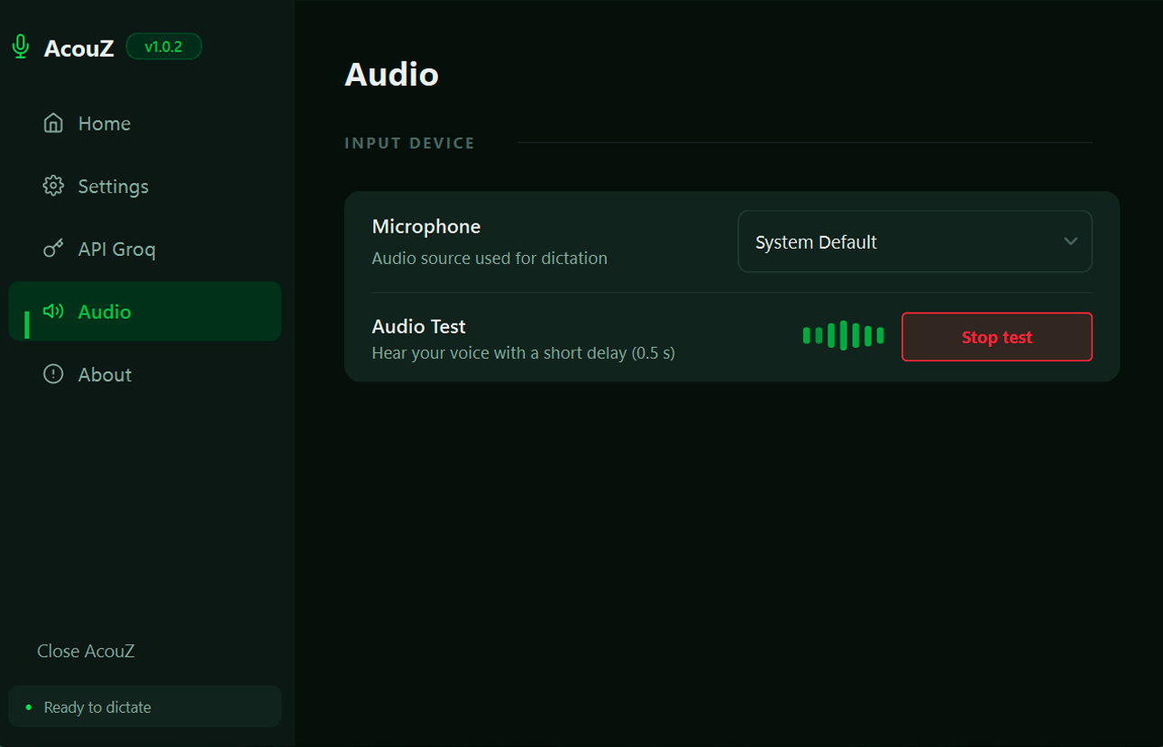 AcouZ audio page